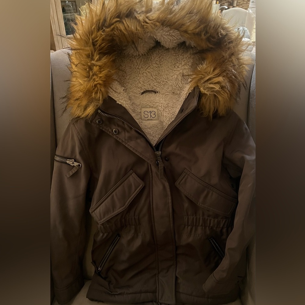 Girls parka jacket, Brand S 13, size 10,